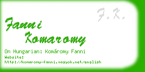 fanni komaromy business card