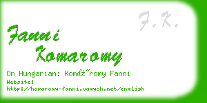 fanni komaromy business card